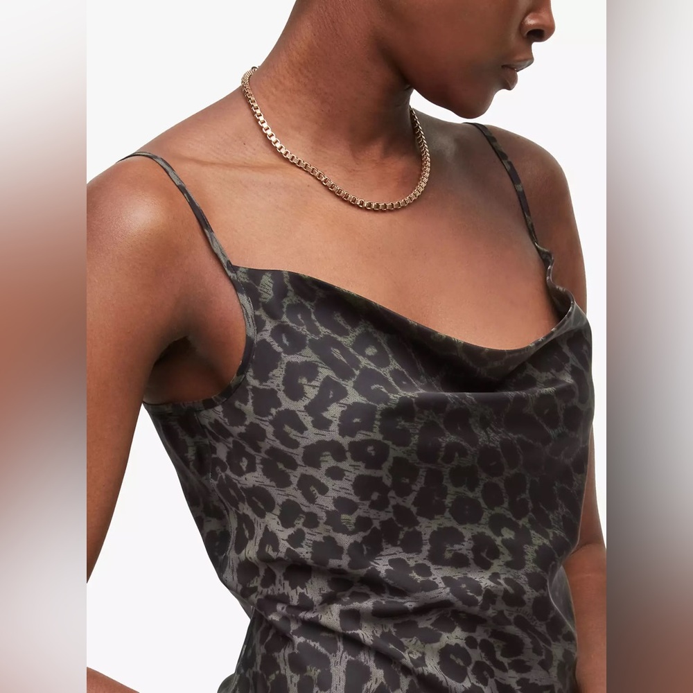 ALL SAINTS | Khaki Leopard Print Mini Dress 🐆